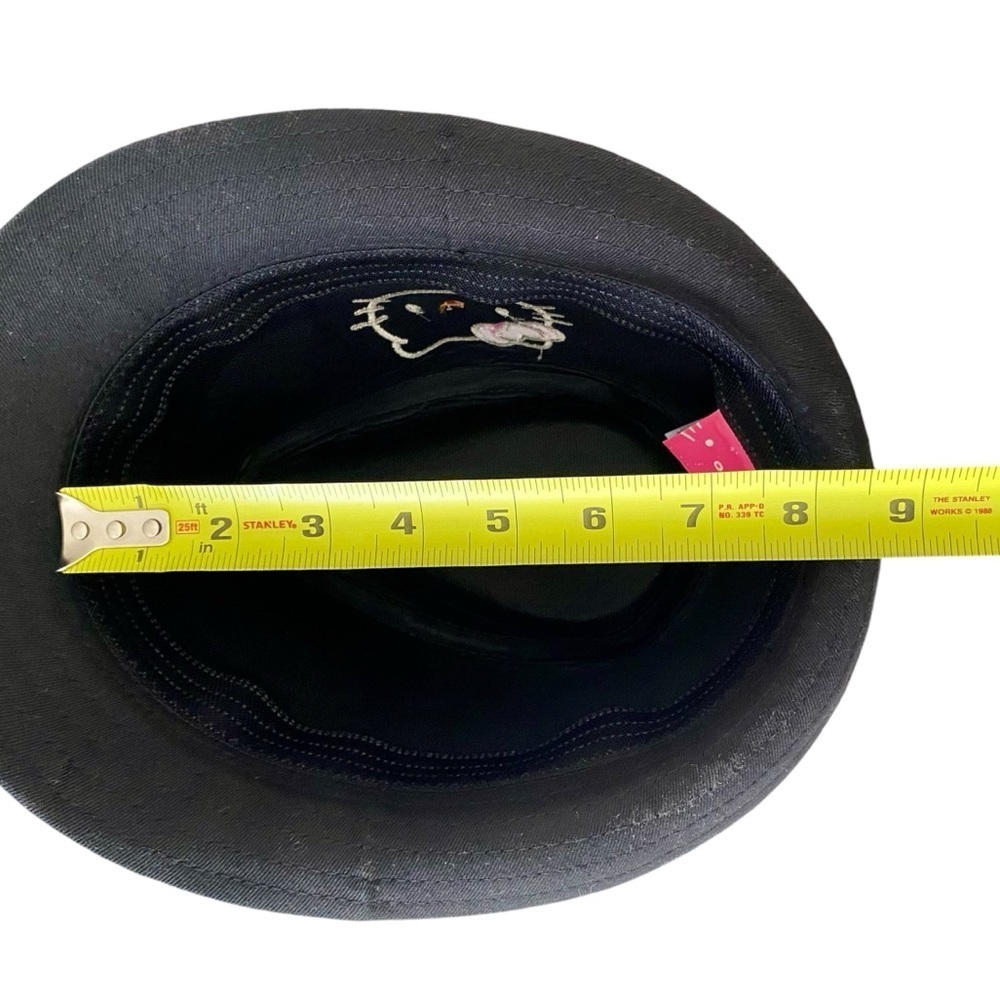 HELLO KITTY Fedora Black Hot Pink Ribbon Bow White Hello Kitty Youth Size M/L - Picture 5 of 7